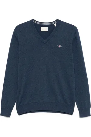 GANT Sweater i bomuld med V-hals