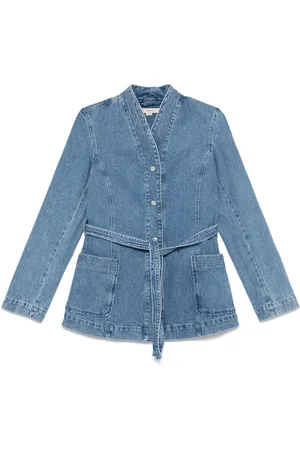 REMAIN Denimjakke med bælte