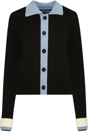 Oscar de la Renta Cardigan med colourblocking