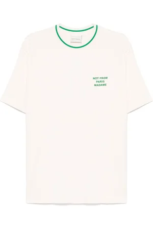 Drôle de Monsieur T-shirt med slogantryk