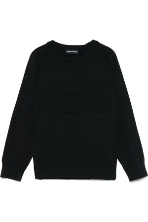 Emporio Armani Sweater med logo i jacquard