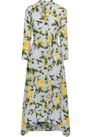 Oscar de la Renta English Rose skjortekjole