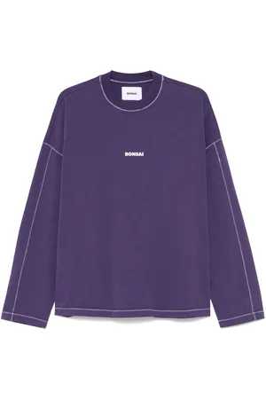 BONSAI T-shirt med lange ærmer og logotryk
