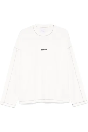 BONSAI T-shirt med lange ærmer og logotryk