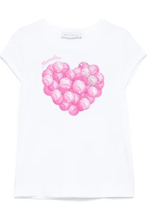 MONNALISA T-shirt med hjertetryk