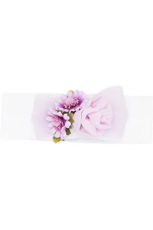 COLORICHIARI Hårbånd med blomster-applikation