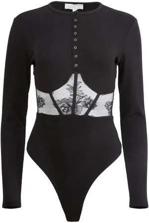 FLEUR DU MAL Bodysuit med blondepaneler
