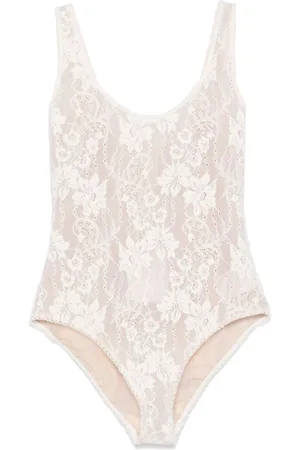 ZIMMERMANN Body med dyb halsudskæring og blonder
