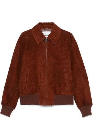 Alexander McQueen Ruskindsjakke med slitageeffekt