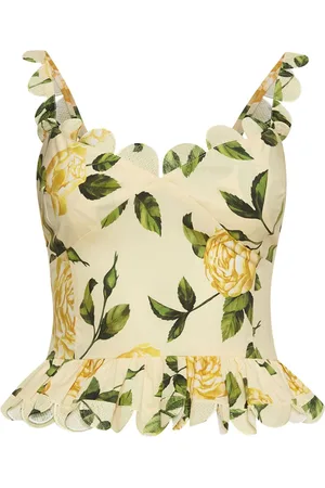 Oscar de la Renta Bluse i poplin