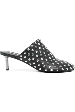 Jil Sander 60 mm nitte-udsmykkede mules
