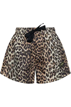 Ganni Shorts med leopardtryk