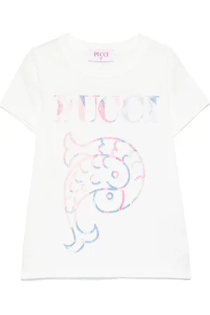 PUCCI Junior T-shirt med logotryk