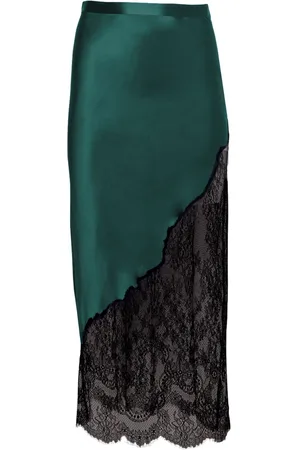 FLEUR DU MAL Mellemlang nederdel med takket kant