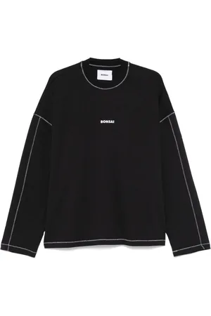 BONSAI T-shirt med lange ærmer og logotryk