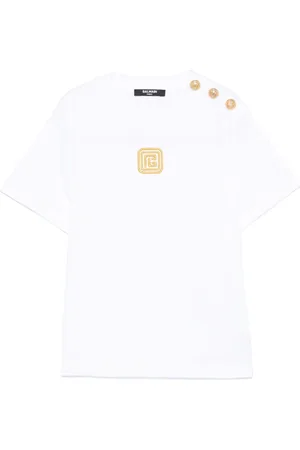Balmain T-shirt med logobroderi