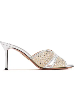 Aquazzura 75 mm mules med knudedetalje