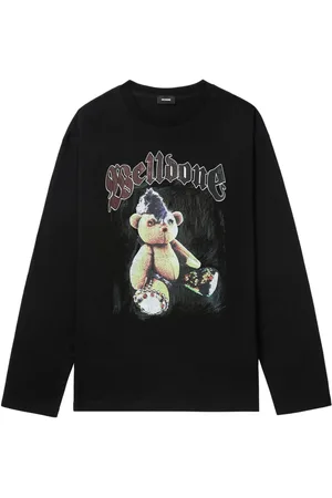 We11 Done T-shirt med Punk Teddy-tryk