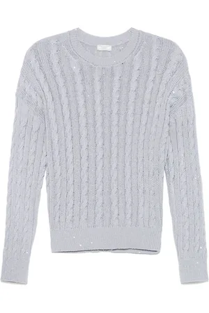 PESERICO SIGN Sweater med pailletudsmykning