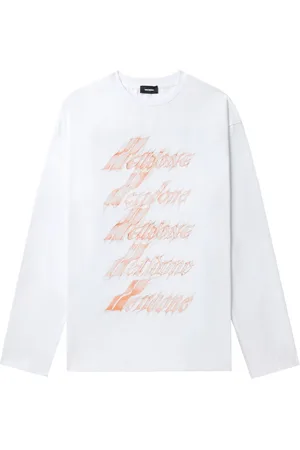 We11 Done T-shirt med flamme-logo