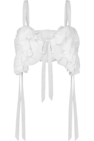 Moschino Croptop med flæsedetaljer