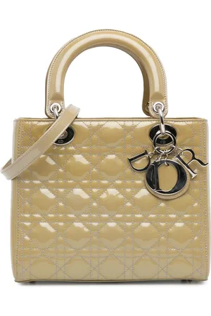 Dior Mellemstor lakeret Cannage Lady Dior satchel-taske fra 2014