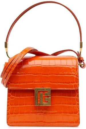 Balmain Præget Ely satchel-taske i kalveskind fra 2010-2024