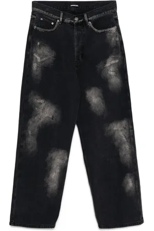 Ground Zero Jeans med brede ben og slitageeffekt
