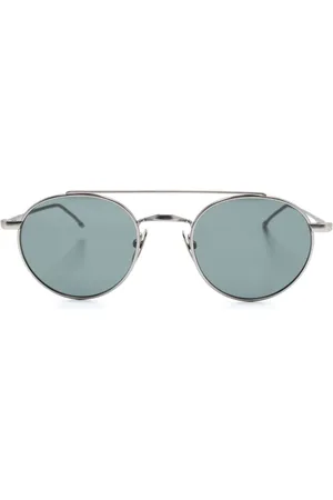 Thom Browne Runde solbriller i titanium