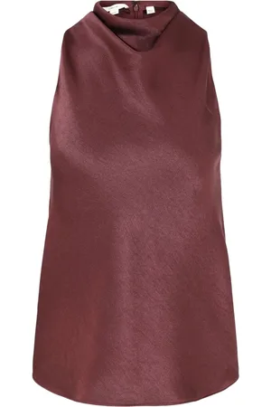 Vince Bluse i satin med vandfaldsudskæring