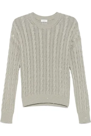 PESERICO SIGN Sweater med pailletudsmykning