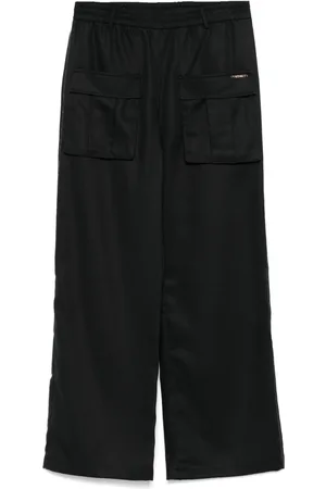 Twin-Set Læderbukser med logobogstaver