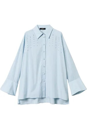 Twin-Set Poplinskjorte med broderi