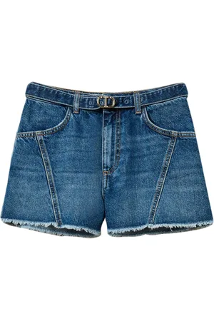 Twin-Set Oval T denimshorts med bælte