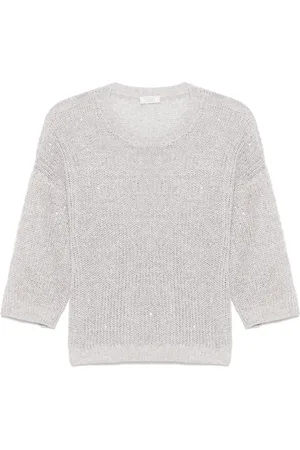 PESERICO SIGN Sweater med pailletudsmykning