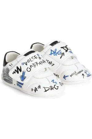 Dolce & Gabbana Sneakers i lammeskind med tryk
