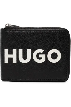 HUGO BOSS Læderpung med logotryk
