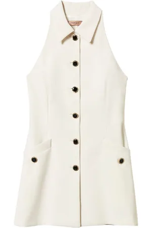 Twin-Set Kort kjole i crepe med knapper