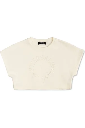 VERSACE T-shirt med logobroderi