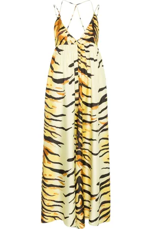 Nanushka Lang kjole med zebra-tryk