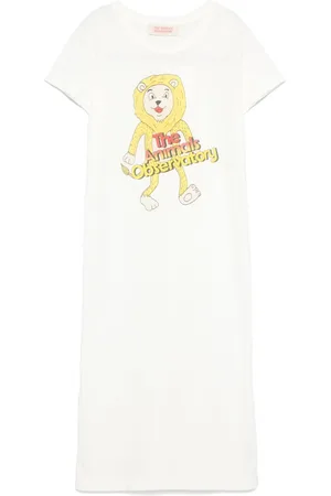 The Animals Observatory T-shirt-kjole med grafisk tryk