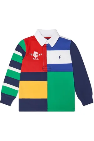 Ralph Lauren Polo i colourblocking med broderet logo