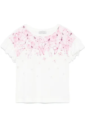 MONNALISA T-shirt med sommerfugletryk