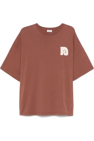 Nanushka T-shirt med rebbroderi
