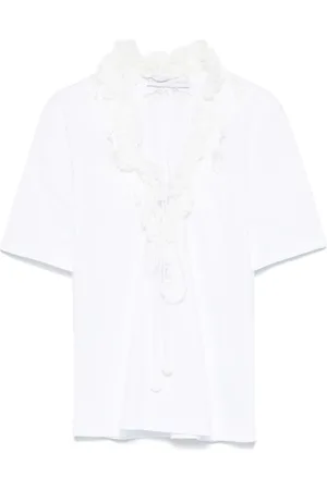 ERMANNO SCERVINO T-shirt med flæser