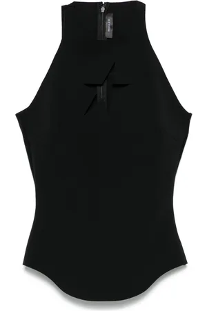 MUGLER Top med stjerneudskæring