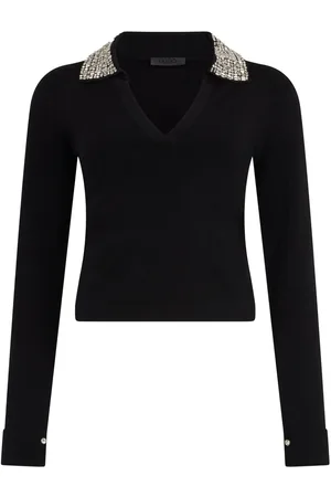 Liu Jo Polo-sweater med rhinsten-krave