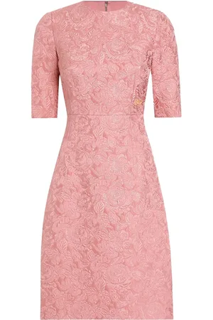 Dolce & Gabbana Mellemlang blomstret kjole i jacquard
