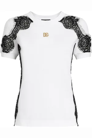 Dolce & Gabbana T-shirt med blondedetalje
