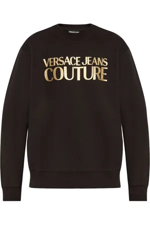 VERSACE Metallisk sweatshirt med logotryk